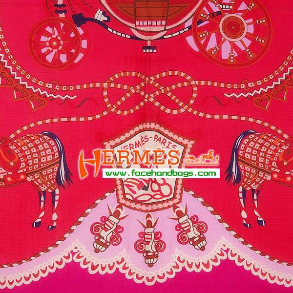 Hermes Wool Square Scarf Red HEWOSS 140 x 140 - Click Image to Close